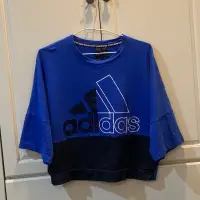 在飛比找蝦皮購物優惠-adidas愛迪達短版五分袖上衣