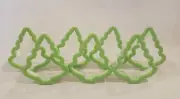 Lot of 7 WILTON Christmas TREE Cookie Cutters Comfort Grip 4" Silicone