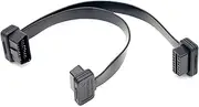 Veepeak OBD2 Splitter 1 to 2 Y Adapter 2-Way OBD Extension Cable 1x Male Plug to 2X Female Connectors 16 Pin Pass Through Ultra Low Profile 1 Feet