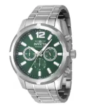 Invicta Ti-22 Men's 45mm Green Dial Titanium Band Quartz Chrono Watch 47512