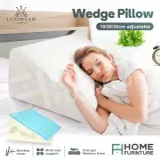 Wedge Body Pillow 10/20/30 Adjustable Back Support Cool Gel Memory Foam Cushion