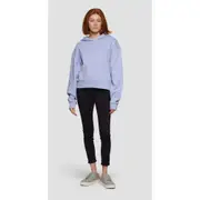 Replay Womens Hoodie Overhead Fleece Organic Cotton Purple