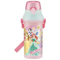 在飛比找Yahoo奇摩購物中心優惠-日本製 SKATER 迪士尼公主 Ag+直飲式背帶兒童水壺 