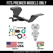 For 17-24 Chevy Malibu Trailer Hitch 4 Pin Wiring 2" Ball Fit Premier Curt 3.5K