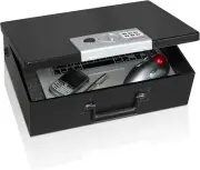 Compact Metal Safe Box with Programmable Digital Lock - Ideal for Home & Office