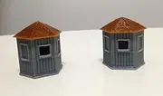 Outland Models Railway Train Station Stand Alone Ticket Booth x2 HO OO Scale