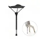 Folding Walking Stick Tripod Stool Adjustable Height Seat Stick Adjustable Seat
