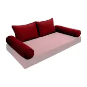 COVER ONLY Model V1 Full Velvet Contrast Indoor Daybed Cushion Bolster - AD369