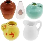 5 Pcs Mini Vase Magnets, Mini Ceramic Vase Magnets, Creative Mini Fridge Magnets, Simulation Ceramic Flower Vase 3D Refrigerator Magnet Set, Cute Miniature Vase Magnets for Home Kitchen Office