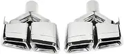 Car Rear Bumper Turbo Muffler Exhaust Tips 4 Exits Black Compatible For Benz C E CLS Class W204 W212 W218 C63 E63 CLS63 Pre-Facelift(Y Style Silver)
