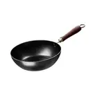 Small Work Cooking Pan Flat Bottom Chinese Wok for Induction Cooker Gas