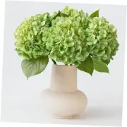 4PCS Green Fake Real Touch Hydrangea Flowers 20'' Lifelike Latex Artificial
