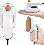 Mini Clothes Iron, Portable Mini Hand-held Travel Ironing Machine, Hand-held Dry and Wet Ironing Machine, Micro Steam Iron,Suitable for Home and Travel(White)
