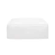 [James Lane] Como Linen Square Ottoman Pure White - 100cm x 100cm