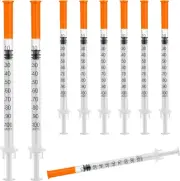20Pcs/Pack, 1Ml Syringe with 30G (8Mm Long) Needle, Multiple Uses Laboratory Acc