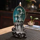 Waterfall Incense Holder Smooth Edges Stress Relief Lotus Shape Backflow