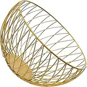WATIIFUFU Metal Wire Fruit Basket Luxurious Countertop Fruit Bowl for Kitchen Storage Vegetables Snacks Breads Design Effortless Cleaning for Everyday Special Occasions