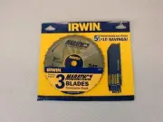 Irwin 3-pack Saw Ripping Blade Contractor NEW 7-1/4-&-6" Reciprocating 5 Set