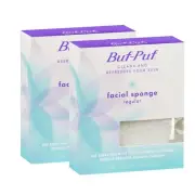 Buf-Puf Regular Facial Sponge – Face Scrubber for Combination Skin – 1 Each