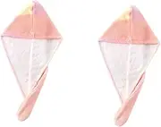 Baluue 2 Pcs Classic Appearance Hair Drying Hat Quick Dry for Bathing Hair Washing Random Color