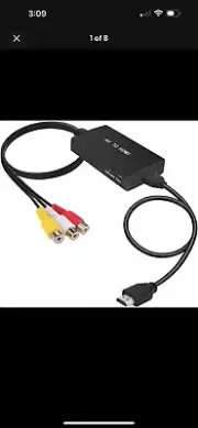 Tengchi RCA to HDMI Converter, Composite Adapter Support 1080P Black