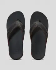 [Reef] Reef Men's Cushion Bounce Lux Flip Flops Slippers in Black/Brown Size 8 8 Black/Brown