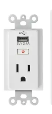 Plug Outlet Socket with USB Port Switch
