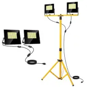 24000 Lumen LED Work Lights with Stand, Floodlight Work Light 2 Adjustable He...