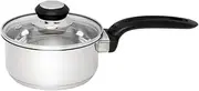 [Wiltshire] 42295 Classic Saucepan Ø 14 cm, Induction Compatible cookware, Stainless Steel Sauce pan with Handle and Vented Glass lid (Colour: Silver)