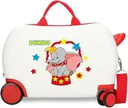 Joumma Disney Dumbo Circus Children's Suitcase White 45x31x20cm Hard ABS 24.6L 2kg 4 Wheels Hand Luggage, White, Children's Suitcase, White, Children's Suitcase