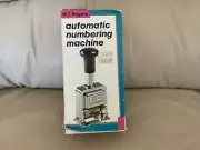 Vintage W.T. Rogers Automatic Numbering Machine 04213 Original Box Brand New