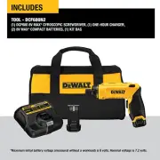 DEWALT 8V MAX Cordless Screwdriver Kit, Gyroscopic, 2 Batteries, Electric (DCF68