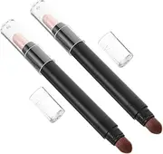 FOMIYES Ergonomic Eye Shadow Pen Set 2pcs Dual-ended Makeup Brush Non-smudging Fade-resistant Compact Eye Shadow Sticks for Women