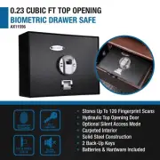 Barska Biometric Top Opening Safe w/Fingerprint Lock Security Home AX11556