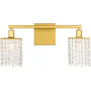 Living District LD7008BR Phineas 2 Light 18 inch Brass Wall sconce Wall Light