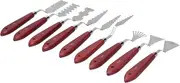 9Pcs Palette Knife Painting Tools Wooden Handle Oil Painting Pallet Stainless Steel Artist Oil Painting Palette Knife