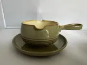 DENBY CAMELOT TWIN LIP GRAVY SAUCE BOAT & SAUCER, GREEN, MANOR, REGENCY COUNTRY
