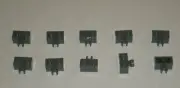 LEGO NEW 1x2 Dark Stone Grey Brick Vertical Clip (10x) 6127738 Brick 30237