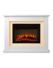 [Devanti] Electric Fireplace Fire Heater 2000W in White