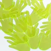 Glove Hand Vinyl Shape 1.5" Yellow Go Go Fluorescent Edge Glow
