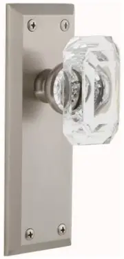 Grandeur FAVBCC_PRV_234 Fifth Avenue Solid Brass Privacy Set - Nickel