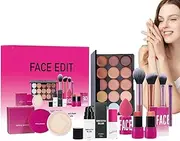 Makeup Kit for Women | Professional Makeup Primer Eyeshadow Palette - Long-Lasting Cosmetic Loose Powder, Full Make up Set for Women Girls Teens