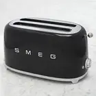 UK PLUG SMEG Retro 50s Style 4 Slice (2-slot) Toaster Black TSF02BLUK NEW Sealed