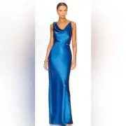 Veronica Beard Sanderson Dress in Azure Blue 2 small flaw