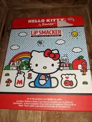 Hello Kitty Lip Smackers 25 piece Beauty Book - Eyeshadow, Lip Gloss, Blush, New