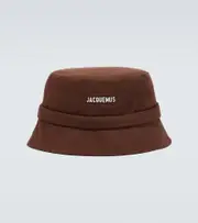 [Jacquemus] Jacquemus Logo cotton bucket hat M/L brown