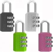 4 Pack Combination Lock for Locker 3 Digit Outdoor Combination Padlock Resett...