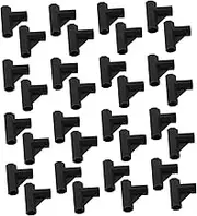 Toyvian 50pcs Black Nylon Three Way Connector for Outdoor Storage Rack Accessories for Valve Core Removal and Installation Tool Supports Various Uses for Camping and Hiking