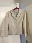 Maggy London Womens Linen 2 Piece Skirt And Jacket Set Size 16