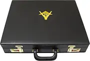 [UK EMPIRE GROUP] Premium Masonic Apron Hard Briefcase, Square Compass G Emblem (Provincial) – Freemason Bags & Cases